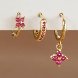 3PCS Trendy Stainless Steel Flower Drop Earring Set For Women Crystal Zirconia Dangle Earring Hypoallerg Piercing Jewelry aretes