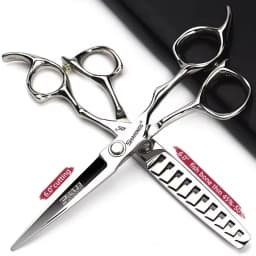 6 Inch Barber Specificlied Shears Professional Hairdressing Scissors Hairdresser Clippers Set Flat Thinning Hair Cutting Tools