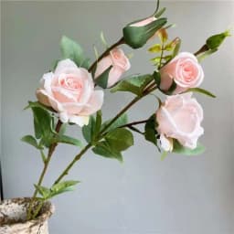 NEW Delicate Roses Branch 5 Heads Silk Artificial Flowers Home Wedding Decoration Flores Christmas Decor Room Table Arrangement
