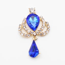 10 New 23 * 38mm Alloy Rhinestone Acrylic Brooch Fashion Gorgeous Party Holiday Wine Glass Creative Pendant