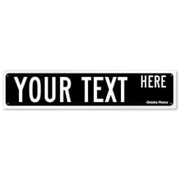 Custom Street Sign, Personalized Metal Sign For Office Workplace Home Yard Road, Custom Your Text Signs for Outdoor 16x4 Inches