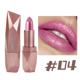 6-color dazzling gold moisturizing long-lasting lipstick Diamond pearl fine sparkle color lipstick
