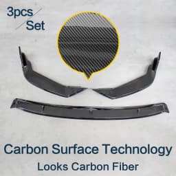 Front Bumper Spoiler for Toyota Corolla Sedan 2019-2023 Protector Plate Lip Body Kit Carbon Surface Decorative Strip Chin Shovel