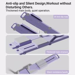UMAY Multi‑Functional Detachable Split‑Style Abdominal Board, Split Abs Slide Roller with Simulated Ski Mode, Home Pilates Reformer with Knee Mat for Abdominal Leg Core Strength Training