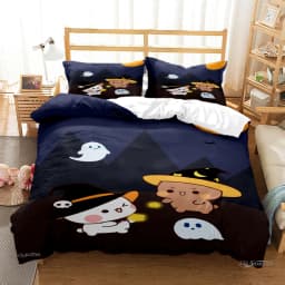 Cute Bubu Dudu Cartoon Bear Panda Duvet Cover Kawaii Bedding Sets Soft Quilt Cover and Pillowcases Single/Double/Queen/King Kids