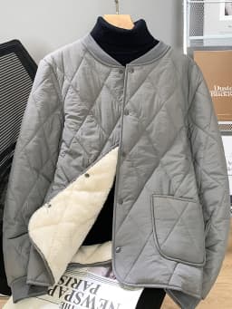 Men's Thickened Fleece Lined Stand Collar Cotton Jacket Inner Wear Short Coat Warm Youth Style School Uniform Essential