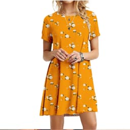 3D Green Leaves Floral Printed Mini Dress For Women 2022 Summer Loose Oversized Casual Short Sleeve O-Neck A-Line Dress Sundress