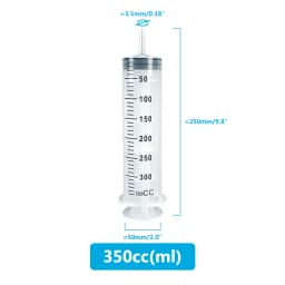 Large Capacity 50 100 150 200 250 350 550ml Syringe Plastic Pump Reusable Nutrient Measuring Syringe With 100cm Hose