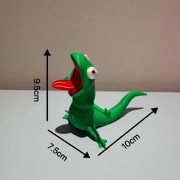 Big Size 10CM Cute Green Lizard 3D Printed Figure Anime Animal Ornaments Desktop Decor Gift Collectible Model for Reptile Lovers
