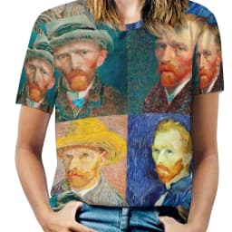 Vincent Van Gogh T-Shirts Irises Flower Print Street Fashion Oversized T Shirt Short Sleeves Trendy Tee Shirt Summer Clothes