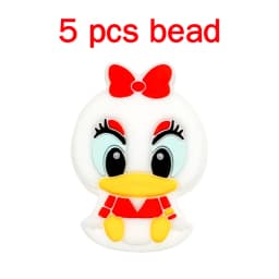 5pcs Silicone Cartoon Beads Pacifier Chain Baby DIY Care Pacify Accessory Adornment