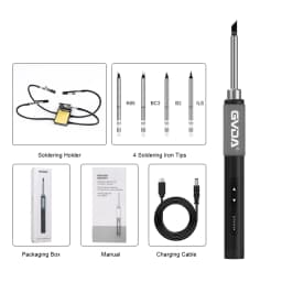 GVDA Electric Soldering Iron Welding Tool Ceramic Heater Welding Solder Rework Station Repair Heat Pencil Portable Soldering Pen