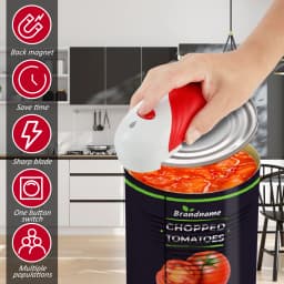 Automatic Can Opener One-Touch Operation Electric Tin Opener No Sharp Edge Handheld Can Opener Kitchen Gadgets Tools