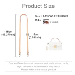 BEERY&SNOWY Bag Replacement For LV Shoulder Straps Croisette Handbag Accessories Genuine Vachetta Leather Strap