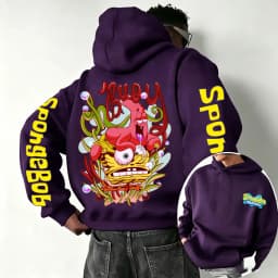 SpongeBob SquarePants and Patrick Star Cartoon Anime 2026 Spring and Autumn Men's and Women's Fashion Sports Hoodies
