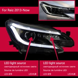 AKD Head Lamp for Toyota Mark X LED Headlight 2013-2017 Headlights Reiz DRL Turn Signal High Beam Angel Eye Projector Lens