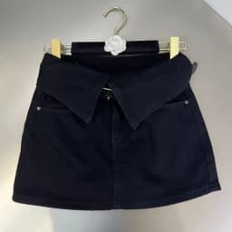 Y2k Hip Flange Wrapped A-line Skirt for women Denim Short Skirt Harajuku Streetwear Leisure Women High Waisted Self skirts