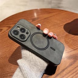 Luxury Wireless Charging Magnetic Cortex Leather Phone Case For iPhone 16 13 12 15 17ProMax 14Plus 18Pro Shockproof Bumper Cover