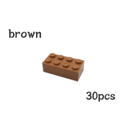 30pcs Bulk Blocks Building Bricks Thick 2X4 Educational Assemblage Construction Toy for Children Size Compatible With Brand 3001
