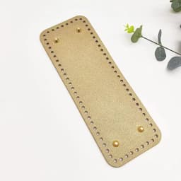 Handmade Rectangular 28 X10cm Bottom For Knitted Bag PU Leather Pad Handcraft Bag Base With Holes DIY Crochet Bag Bottom