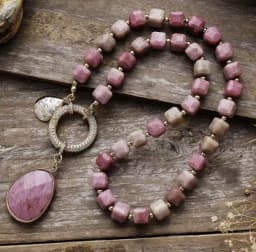 Luxury Natural Quartz Heart Zircon Spring Lock Pendant Necklaces Crystal Healing Lariat Necklace Jewelry Dropshipping
