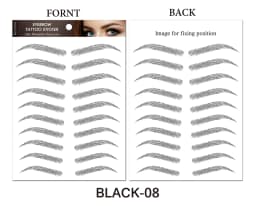 6D Eyebrow Tattoos Sticker Waterproof Long Lasting Natural Hair-Like Fake Eyebrows Stickers for Brow Grooming Shaping