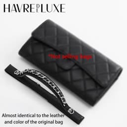Cowhide Leather Chain Top Handle,Wear-through Handle Replacement Accessories Compatible with WOC Wallet On Chain Bag