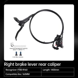 TESNO M500 2-Piston MTB Hydraulic Disc Brake Set Aluminum Alloy Front And Rear Bicycle Brakes with Silicone Protective Covers
