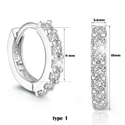 Geometric Tiny Hoop Earrings For Women Micro Crystal Zircon Star Flower Heart Huggie Small Classic Earring Piercing Jewelry Gift