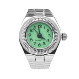 Creative Alloy Shell New Hot Selling Compact Finger Circular Arabic Numeral Scale Dial Couple Men's And Women's Ring Watch