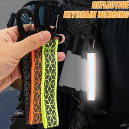 2PCS Backpack Reflective Straps Reflective Safety Keychain For Backpack Carefully Designed Safety Supplies For Camping