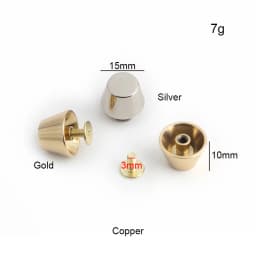 10-50pcs11-15mm Metal Bucket Shape Screw Back Rivet Studs Nail Stud for Garment Leather Craft Belt Wallet Decoration Accessories