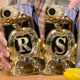 Exquisite Luxury Gold For IPhone 17 Pro Max 16 15 Pro 14 13 Plus 12 Mini 11 17 Air XR 16E 17ProMax Golden Glass Phone Case
