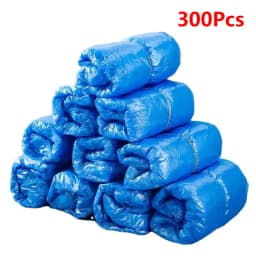 100PCS Disposable Waterproof Shoe Cover Plastic Non-Slip Foot Cover Indoor PE Padded Shoe Cover