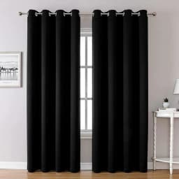 Blackout Thermal Curtains with Inner Lining, Noise Reduction Drapes for Bedroom Balcony Window, Thickened Privacy Shades