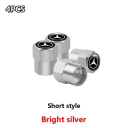 4Pcs Styling Wheel Tire Valve Air Stem Cap Duust Covers For Mercedes Benz W210 W176 AMG CLS CLE CLA GLA GLB GLS Class A GLE W222