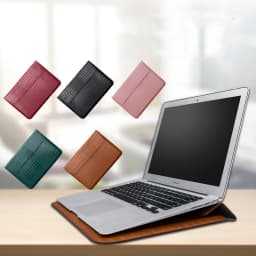 Engrave Name Crocodile Pattern Laptop Sleeve Bag Leather Luxury Waterproof Laptop Bag Fashion Notebook Computer Storage Bags