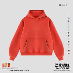 JMD Retro Winter 390gsm Washed Fleece Solid Hoodie For Man Unisex Boxyfit Distressed Soft Warm Hooded Pullovers Coat QH0161