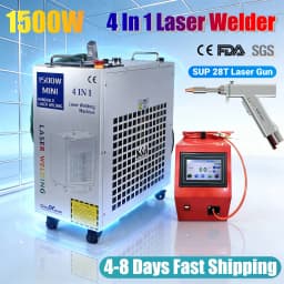 BWT 4 IN 1 1500W Fiber Laser Welding Cutting Cleaning Machine Upgrade SUP 28T Handheld Laser Welder Double Wire Feeder for Metal