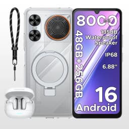 DOOGEE M30 Ai Smartphone 6.88" IP68 Waterproof Android 16 8000mAh Battery 48GB RAM (6+42) 256GB ROM 64MP Camera Widevine L1 Google Pay Supports with 135dB Large Amplitude Speaker
