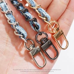 120cm Adjustable Metal Aluminum Bag Chain Replacement Parts Accessories for Braided Denim Shoulder Crossbody Handbag strap