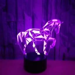 Nighdn 3D Horse Lamp LED Night Light for Kids Room Decor 7 Color Illusion Table Lamp Chid Nightlight Horse Gift for Girls Boys