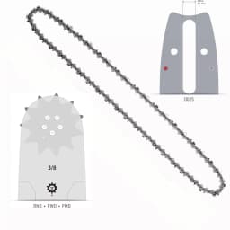 25'' Chainsaw Guide Bar 3/8" 0.063" 84DL Chain For STIHL MS362 MS390 MS391 MS440