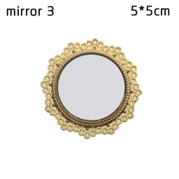 1:12 Scale Vintage Gloden Frames Miniature Oil Painting Dollhouse Ornament Mini Picture Retro Mirror Kids Toys Doll Accessories