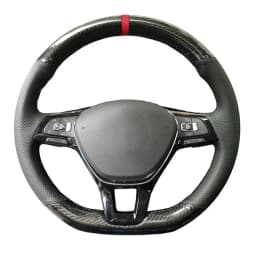Anti-Slip Suede Leather Car Steering Wheel Braid Cover For Volkswagen VW Golf 7 Mk7 New Polo Jetta Passat B8 Tiguan Sharan