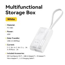 Essager PD 60W USB Type C Cable Set Fast Charging Data Sync for iPhone 17/16/15 with Storage Box And Holder Travel-Friendly