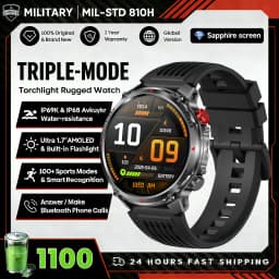 2026 T-Rex3 Ultra 1100mAh Battery Smart Watch GPS Track Compass IP69K Waterproof Sports Tracker Outdoors Military Smartwatches