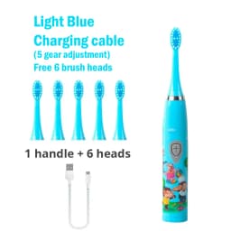 Kids Sonic Electric Toothbrush Rechargeable Smart Timer Colorful Cartoon Teeth Whitening Portable USB Charging Tooth Brush