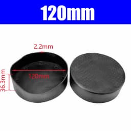 Round Black PVC Soft Rubber Pipe Sleeve Tube Cap Table Chair Foot Pad Protective Cover 6 8 10 12 14 16 19 20 22 25-120mm