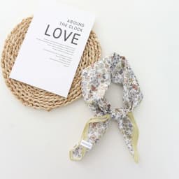 2025 Korean Style All-Matching Floral Square Scarf Cotton Small Scarf Retro Women's Thin Fresh Decoration Silk Scarf Headband
